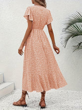 Glamour Style™ Elegant Floral Wrap Midi Dress Glamour Style