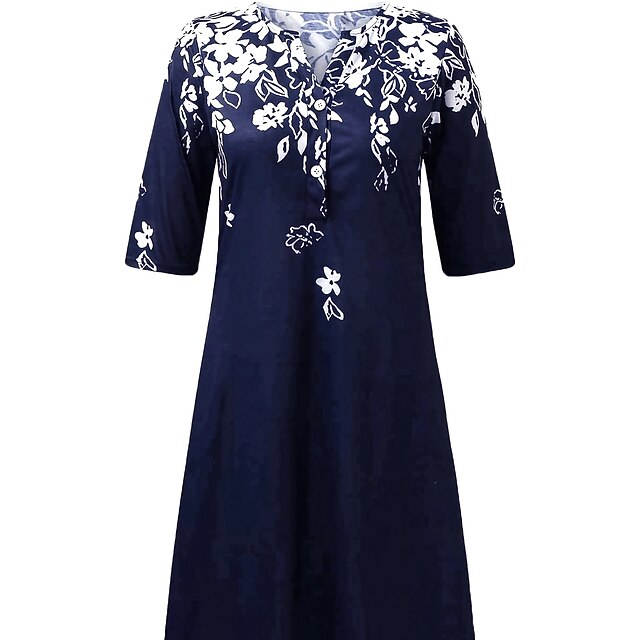 Glamour Style™ Floral V-Neck Pocket Midi Dress Glamour Style