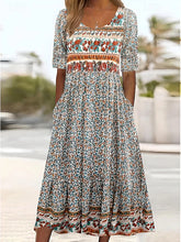 Glamour Style™ Boho Floral A-Line Maxi Dress Glamour Style