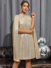 Glamour Style™ Sequin Long Sleeve Party Mini Dress Glamour Style