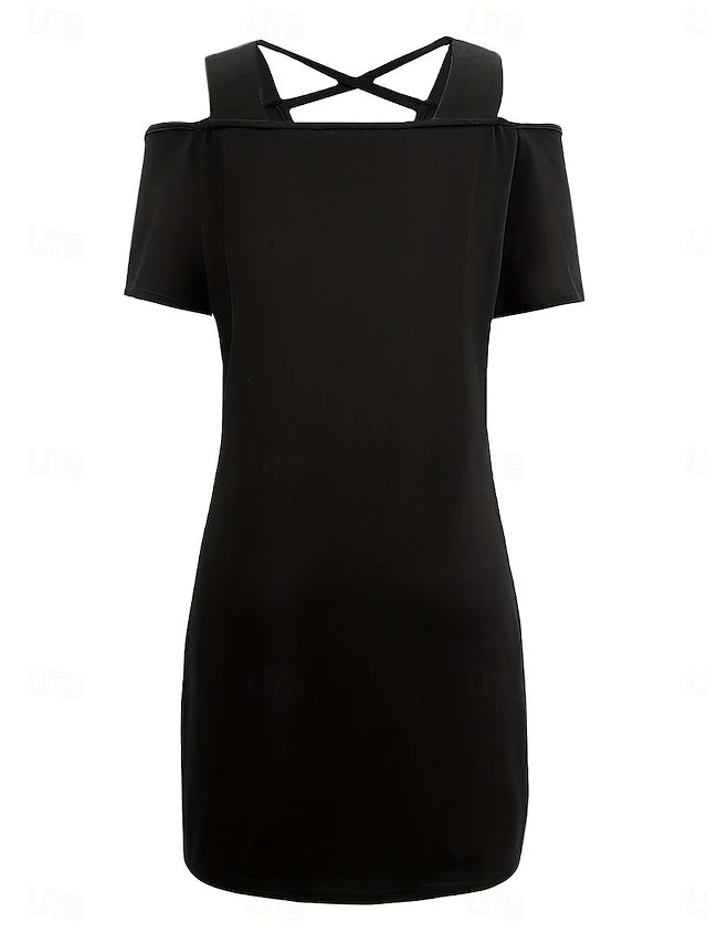 Glamour Style™ Cut-Out V-Neck Mini Dress Glamour Style