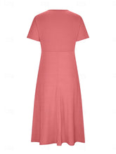Glamour Style™ Classic V-Neck A-Line Midi Dress Glamour Style
