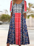 Glamour Style™ Boho Floral A-Line Maxi Dress Glamour Style Red