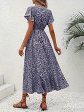 Glamour Style™ Elegant Floral Wrap Midi Dress Glamour Style