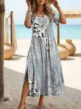 Glamour Style™ Floral V-Neck A-Line Maxi Dress Glamour Style
