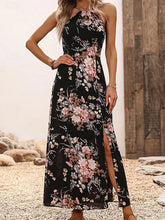 Glamour Style™ Boho Floral Halter Neck Maxi Dress Glamour Style