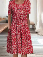 Glamour Style™ Floral Crew Neck Summer Midi Dress Glamour Style