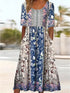 Glamour Style™ Boho Floral A-Line Maxi Dress Glamour Style