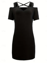 Glamour Style™ Cut-Out V-Neck Mini Dress Glamour Style