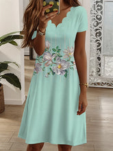 Glamour Style™ Floral V-Neck Summer Mini Dress Glamour Style Green