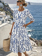Glamour Style™ Boho Floral Vacation Midi Dress Glamour Style