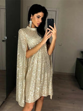 Glamour Style™ Sequin Long Sleeve Party Mini Dress Glamour Style