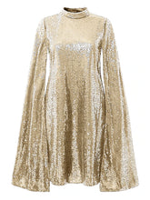 Glamour Style™ Sequin Long Sleeve Party Mini Dress Glamour Style