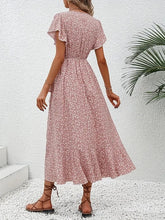 Glamour Style™ Elegant Floral Wrap Midi Dress Glamour Style
