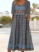 Glamour Style™ Boho Floral A-Line Maxi Dress Glamour Style