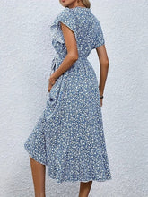 Glamour Style™ Elegant Floral Wrap Midi Dress Glamour Style