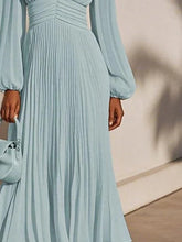 Glamour Style™ Elegant Long Sleeve Chiffon Midi Dress Glamour Style